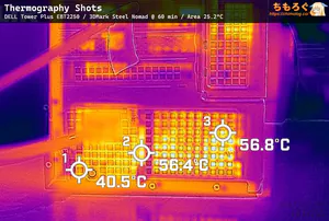 DELL Tower Plus EBT2250のサーモグラフィー写真