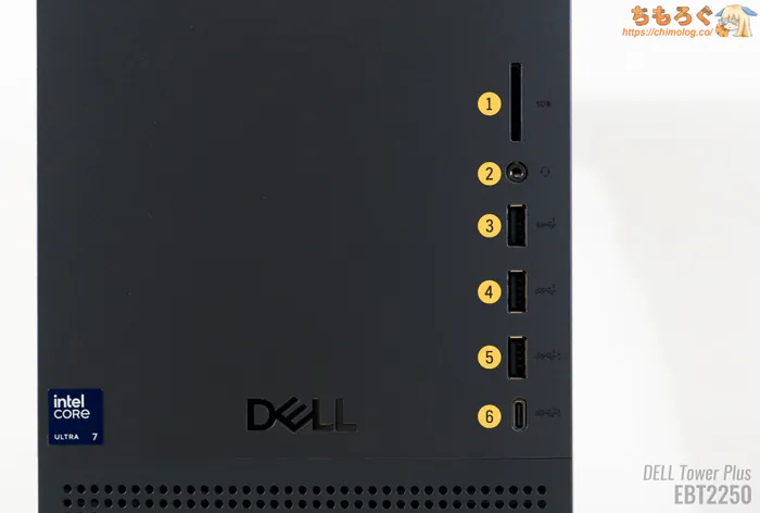 DELL Tower Plus EBT2250のUSBポート