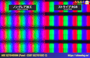 AOC Q27G40XMN/11レビュー（画素ドット）
