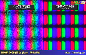 IODATA EX-GDQ271JAレビュー（画素ドット）