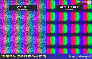TCL 27C2A Proレビュー（画素ドット）
