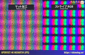 UPERFECT 4K HG560T34レビュー（画素ドット）